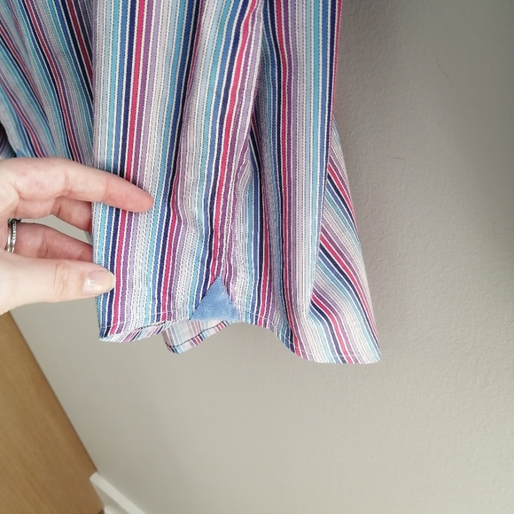 Robert Graham Men's 100% Cotton Striped Dress Shirt Purple, Pink, Blue 41 or 16 - Picture 10 of 16